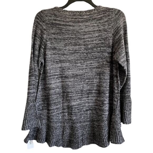 Style & Co Marled Ruffle Hem Pullover Sweater Grey - Picture 4 of 4
